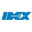 Logo of IDEX Corporation featuring a stylized blue and white design.