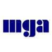 Logo of MGA Research Corporation featuring a stylized design with blue and white elements.